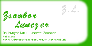 zsombor lunczer business card